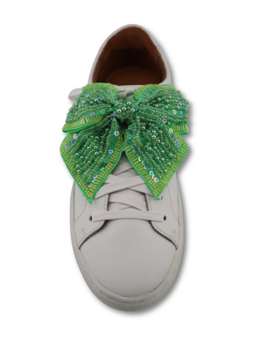 Pistachio Beaded Bows
