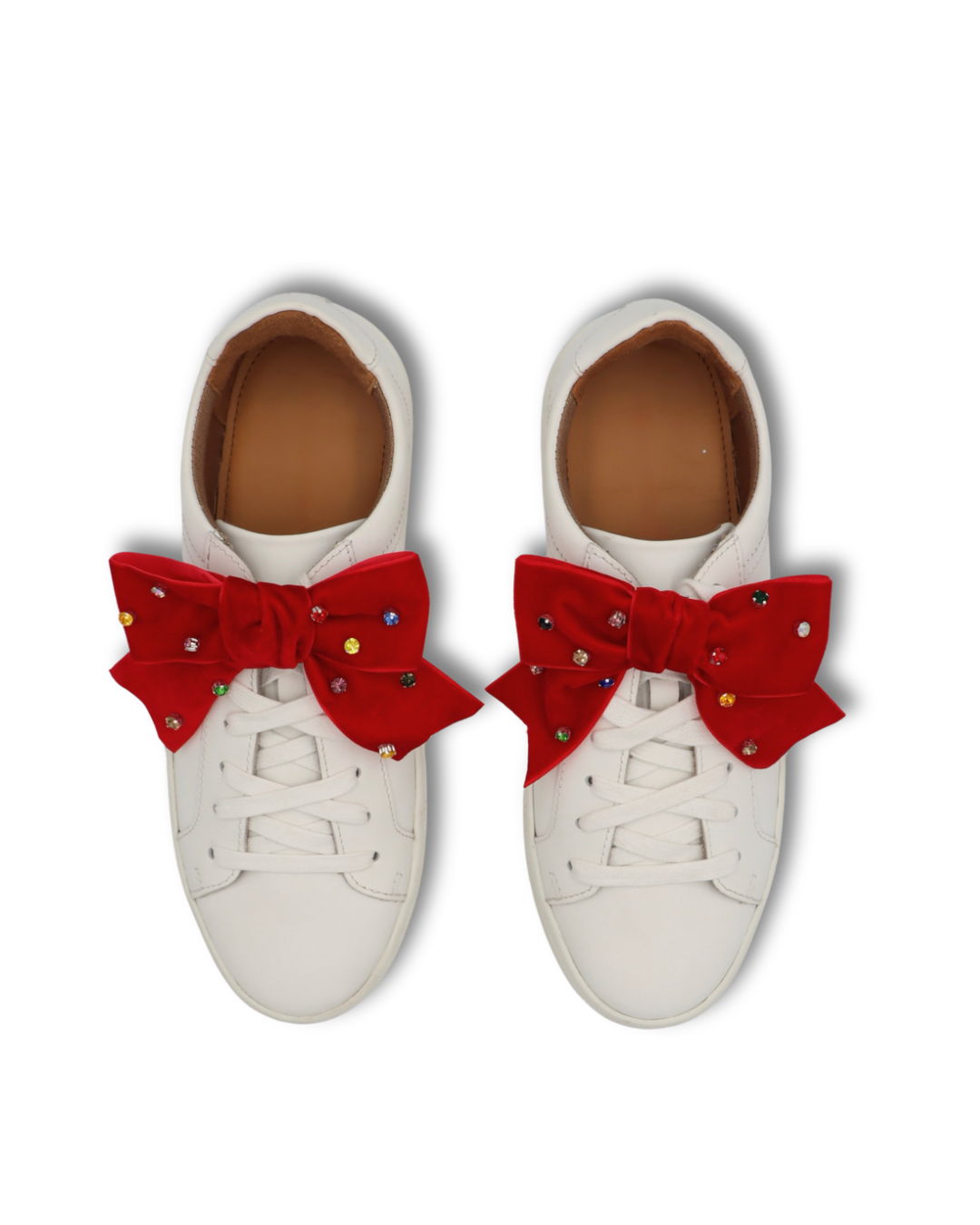 Rhinestones Red Velvet Bows