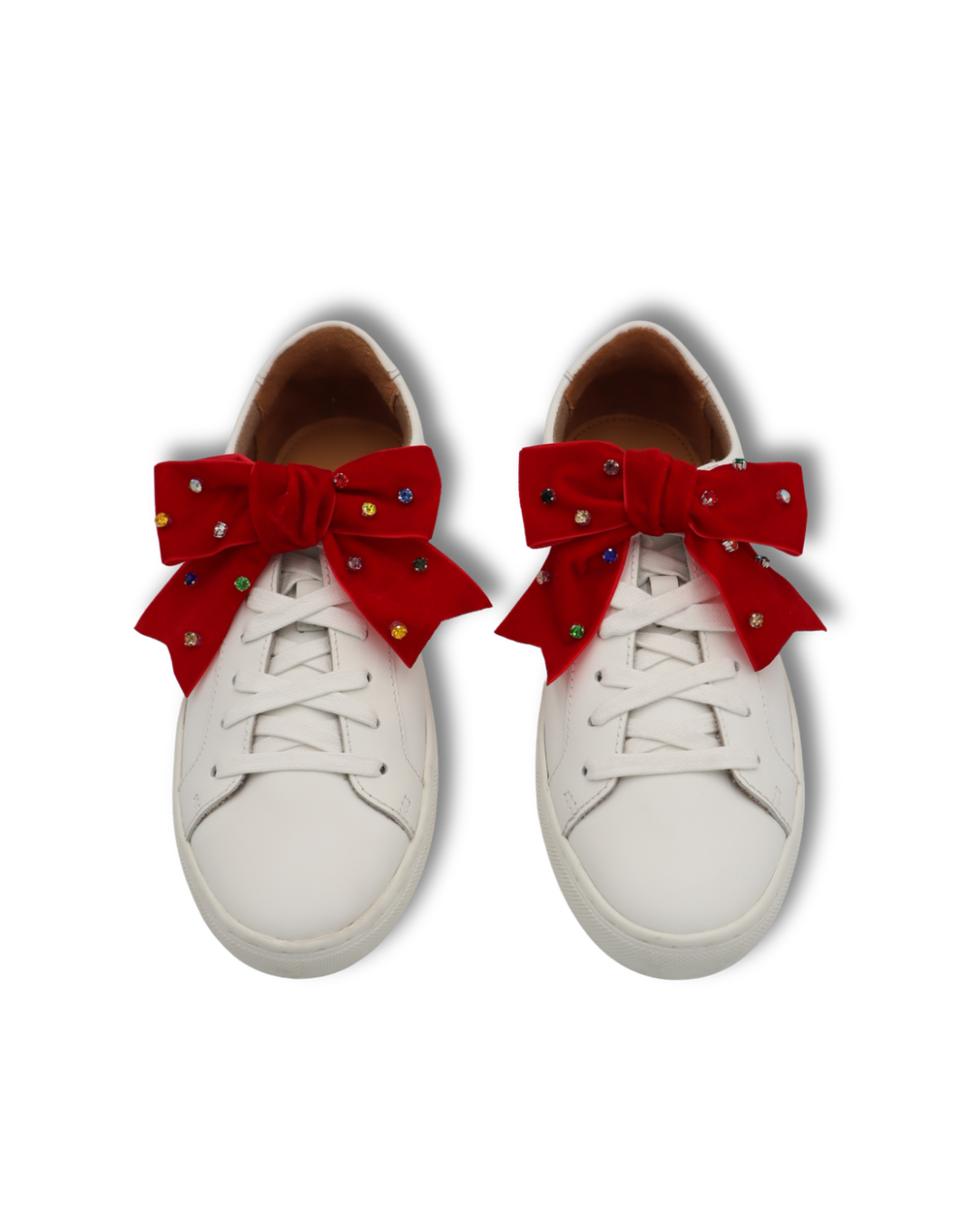 Rhinestones Red Velvet Bows